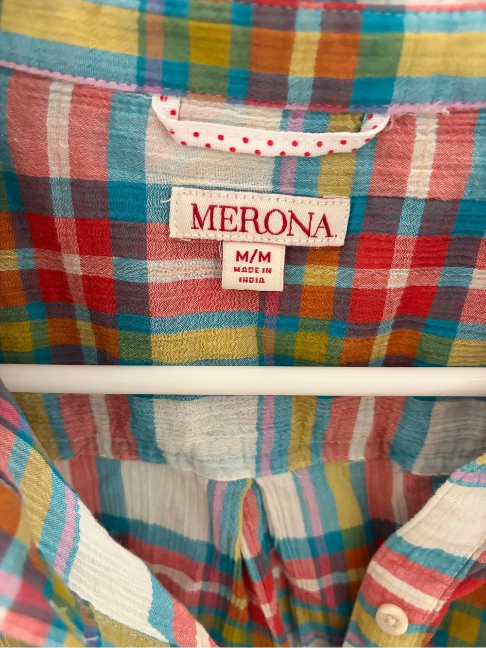 Merona women’s ' Multicolor Plaid Shirt - Lightweight Button-Up